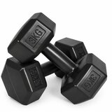 MOVEPRO set heksagonalnih bučica 2 × 3 kg – utezi za vježbanje i fitness, crni | shoptok.hr
