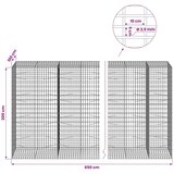  Gabion s žicom debljine 3 5 mm i mrežom 5x10 cm 650x100x200 cm - 100 cm 200 cm 650 cm | shoptok.hr