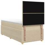  LED okvir za krevet s madracem Krem 80 x 200 cm Tkanina - Krem 80 x 200 cm Dizajn linija | shoptok.hr