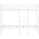 vidaXL Krevet na kat bez madraca bijeli 90x190 cm čelik | shoptok.hr