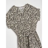 Sinsay Viskozna midi haljina s kimono rukavima i leopard uzorkom | shoptok.hr