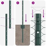  Heksagonalna ograda s stubom 25 x 1 m Čelik premazan PVC-om | shoptok.hr