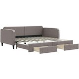 vidaXL Dnevni krevet na razvlačenje smeđesivi 100 x 200 cm od tkanine | shoptok.hr