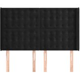  Uzglavlje s ušima crno 147x16x118/128 cm baršunasto | Eponuda.ba