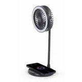 Desktop ventilator sa LED svjetlom + wireless charger GEMBIRD TA-WPC10-LEDFAN-01
