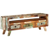 vidaXL TV ormarić raznobojni 110x30x40 cm od masivnog obnovljenog drva | shoptok.hr