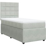 Box spring krevet s madracem svjetlosivi 100x200 cm baršunasti | shoptok.hr