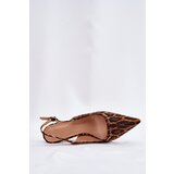 Boto Embellished Stiletto Sandals Leopard Brown Kemonia | Shoptok.si