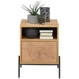 CARRYHOME nočna omarica, črna, barve hrasta | Shoptok.si