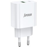 Superior kućni punjač SU-P102 20W USB A+Type C/ bela Cene