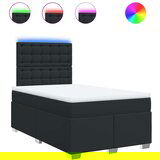  Krevet s oprugama i madracem crni 120x190 cm od umjetne kože | shoptok.hr