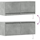  Zidni TV ormarić s LED svjetlima boja betona 100x31x38 cm | shoptok.hr