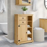 vidaXL Kopalniška omarica Corona 70x33x110 cm trdna borovina Cene