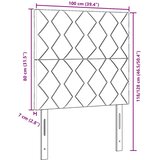  LED glava kreveta Sivi 100 cm tkanina | shoptok.hr