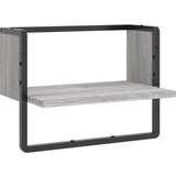 Maison Chic Stenska polica - Viseča Polica s prečko siva sonoma 40x25x30 cm, (21793285) Cene