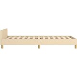  Posteljni okvir z vzglavjem krem 100x200 cm blago, (20907015) | Shoptok.si