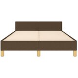  Okvir kreveta bez madraca tamnosmeđi 120x190 cm od tkanine | shoptok.hr