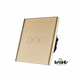 Wise wifi + RF prekidac (naizmenicni) stakleni panel, 3 tastera krem WPRF022 Cene