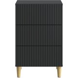  Noćni ormar s ladicama Crna 43 x 41 x 66,5 cm Konstruirano drvo | Eponuda.com