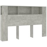  Uzglavlje s ormarićem siva boja betona 160 x 18,5 x 104,5 cm | shoptok.hr