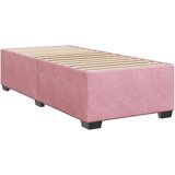 vidaXL Box spring postelja z vzmetnico roza 90x190 cm žamet, (21305642) | Shoptok.si