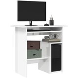 Maison Chic Pisalna miza - pisarniška miza - Računalniška miza visok sijaj bela 80x45x74 cm iverna plošča, (21784971) | Shoptok.si