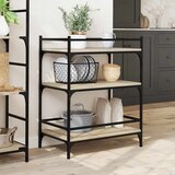  Kuhinjska kolica boja hrasta 65x40x86,5 cm konstruirano drvo | shoptok.hr