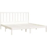  Posteljni okvir bel iz trdne borovine 200x200 cm, (20647052) | Shoptok.si