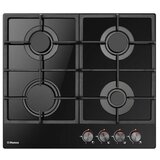 Hansa Ploča za kuhanje BHKS610502, inox, 4 x plin, gus rešetka, crna, staklokeramika Cijene