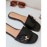 DStreet Klapki damskie TEDDYLUXE czarne | shoptok.hr
