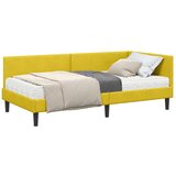  Kutni krevetni okvir s madracem Ostalo 2 pcs Žuta Baršun | shoptok.hr