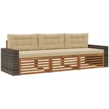  Set vanjskih sofa s jastukom 3 pcs Prirodna i bež Poliester | Eponuda.ba