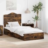  Okvir za krevet s ladicama Dimljeni hrast 90 x 190 cm | shoptok.hr