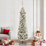vidaXL Umestno božično drevo Bela 210 cm PVC, kovina in plastika | Shoptok.si