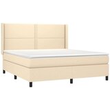  Krevet s oprugama i madracem krem 180x200 cm od tkanine | shoptok.hr