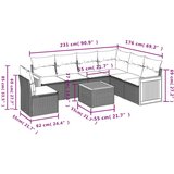 vidaXL 7-dijelni set vrtnih sofa od poliratana s jastucima crni | shoptok.hr