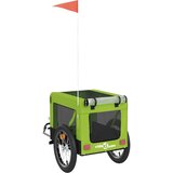 Prikolica za bicikl za ljubimce zeleno-crna tkanina i željezo | shoptok.hr