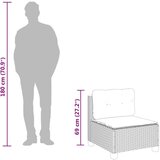  10-dijelni set vrtnih sofa s jastucima crni od poliratana | shoptok.hr