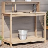 Furnova Miza za sajenje s policami 108x50x109,5 cm borovina, (21922017) | Shoptok.si