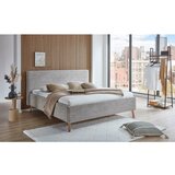 Meise Möbel Bež tapecirani bračni krevet s prostorom za odlaganje s podnicom 180x200 cm Riva – | shoptok.hr