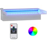 vidaXL Slap za bazen z RGB LED lučmi nerjaveče jeklo 30 cm | Shoptok.si