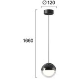  LED luster na lanku ZIREA LED/7W/230V crna | Eponuda.com