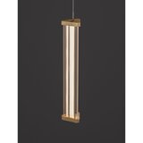 Nova Luce Kovinska LED zatemnitvena viseča svetilka v mat zlati barvi s senčilom iz akrilnega stekla ø 6 cm Pheme – | Shoptok.si