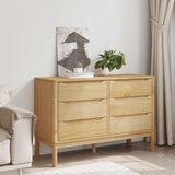 vidaXL Predalnik FLORO 77x35x73 cm voščeno rjava trdna borovina | Shoptok.si
