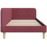  Kutni okvir kreveta Vinska crvena 90 x 200 cm tkanina | shoptok.hr