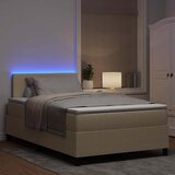  LED Box Spring Krevet Svijetlo siva i bijela. 120 x 190 cm Slike