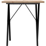  Blagovaonski stol X-oblika 60x60x75,5 cm od borovine i čelik | shoptok.hr