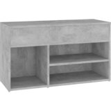  Klupa za cipele boja betona 80 x 30 x 45 cm konstruirano drvo | shoptok.hr
