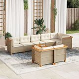vidaXL 9-dijelni set vrtnih sofa s jastucima bež od poliratana | shoptok.hr