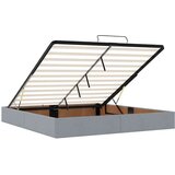 vidaXL Konstrukcija postelje Svetlo siva 200 x 200 cm blago | Shoptok.si